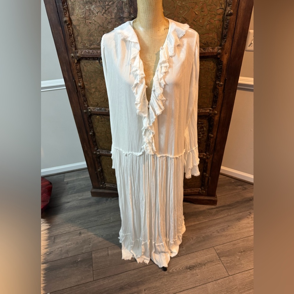 Free People white Textured Fabric‎ XS